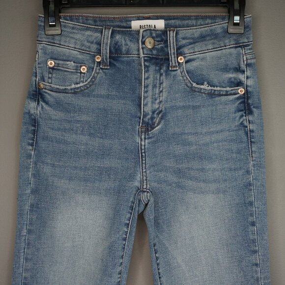 New Pistola Monroe High Rise Slim Cigarette Distressed Jeans size 24 - Picture 3 of 14